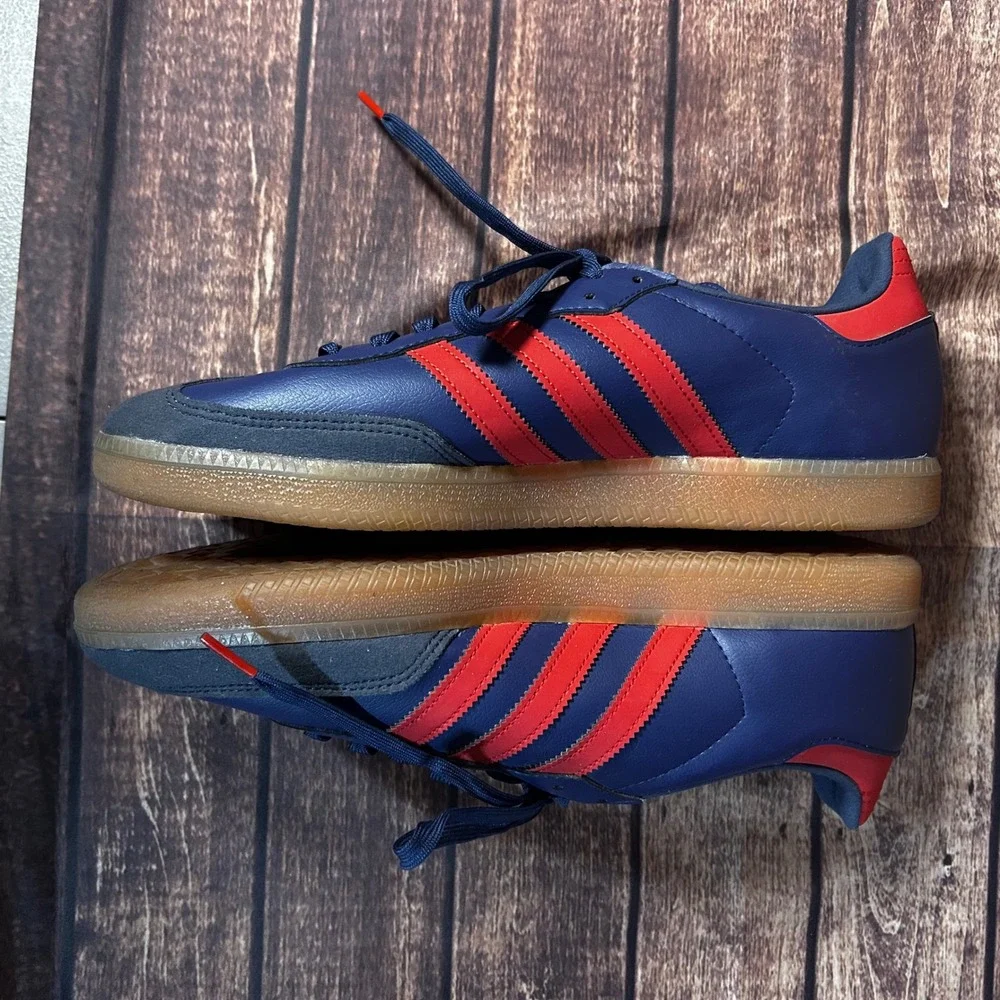Adidas Velosamba Cycling Shoes Navy Blue Red Gum HQ6708 Mens 12